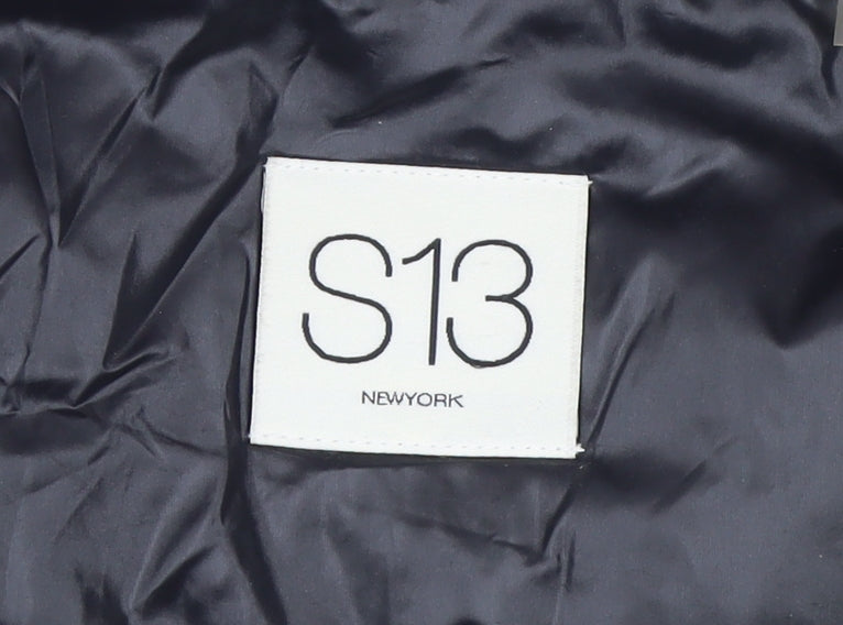 S13 New York Girls Green Hooded Bomber Jacket Faux Fur Trim Size 12 Years