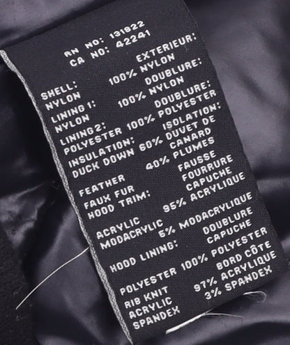 S13 New York Girls Green Hooded Bomber Jacket Faux Fur Trim Size 12 Years