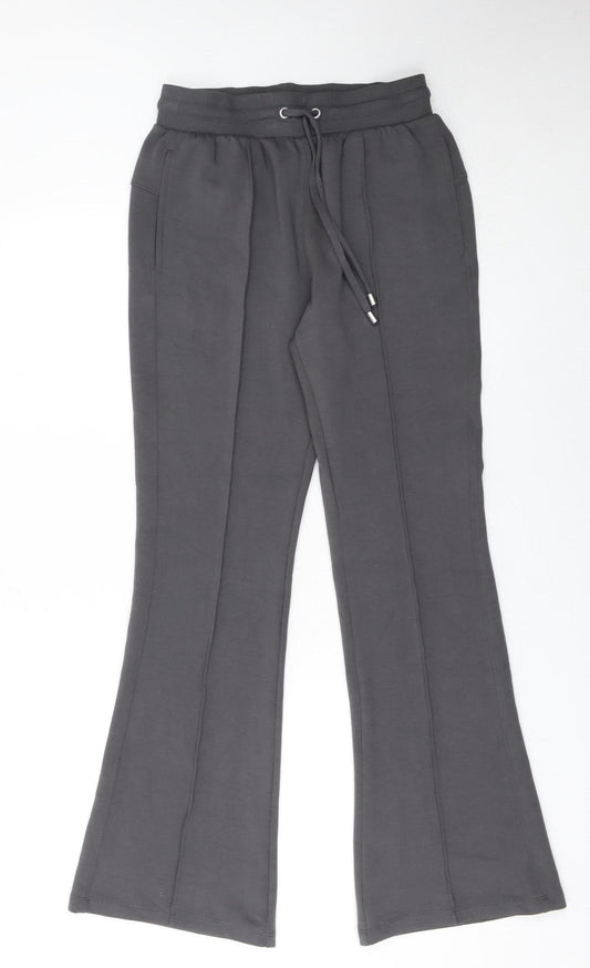 Tu Women's Grey Flared Sweatpants Size S Elastic Waist Casual Lounge Trousers
