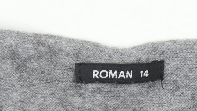 Womens UK Size 14 Roman Grey Pullover Jumper