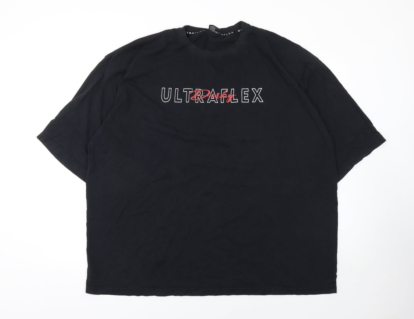 Ultraflex Men’s Black 3XL Graphic Print Cotton T-Shirt