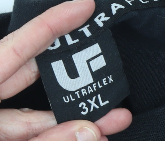 Ultraflex Men’s Black 3XL Graphic Print Cotton T-Shirt