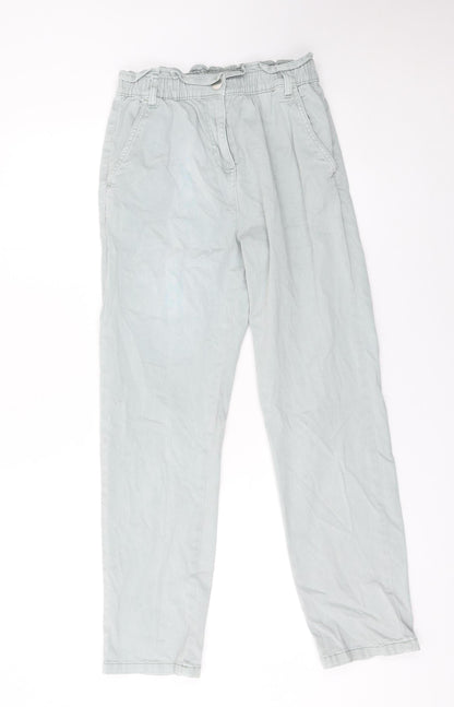 Womens UK Size 8 Matalan Regular Fit Paperbag Grey Jeans