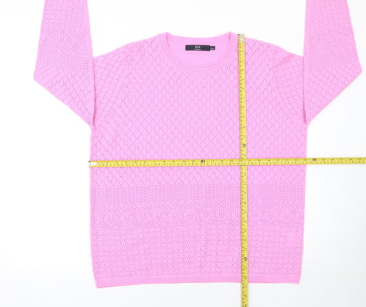 ISLE Essentials Women's Pink Acrylic Knit Jumper Size 18-20