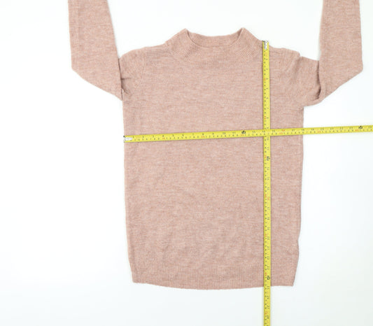 H&M MAMA Women’s Beige Mock Neck Knit Jumper XS