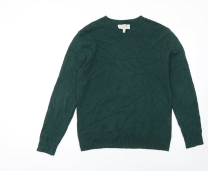 Seasalt Cornwall Men's Green Organic Cotton V-Neck Jumper Size S