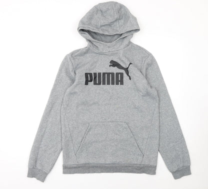 Boys UK Size 16-15-16 Years PUMA Grey Pullover Hoodie