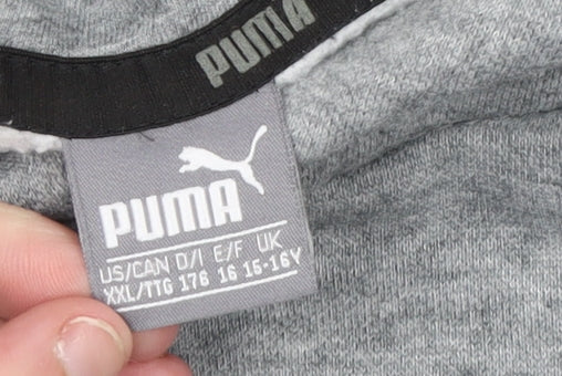 Boys UK Size 16-15-16 Years PUMA Grey Pullover Hoodie