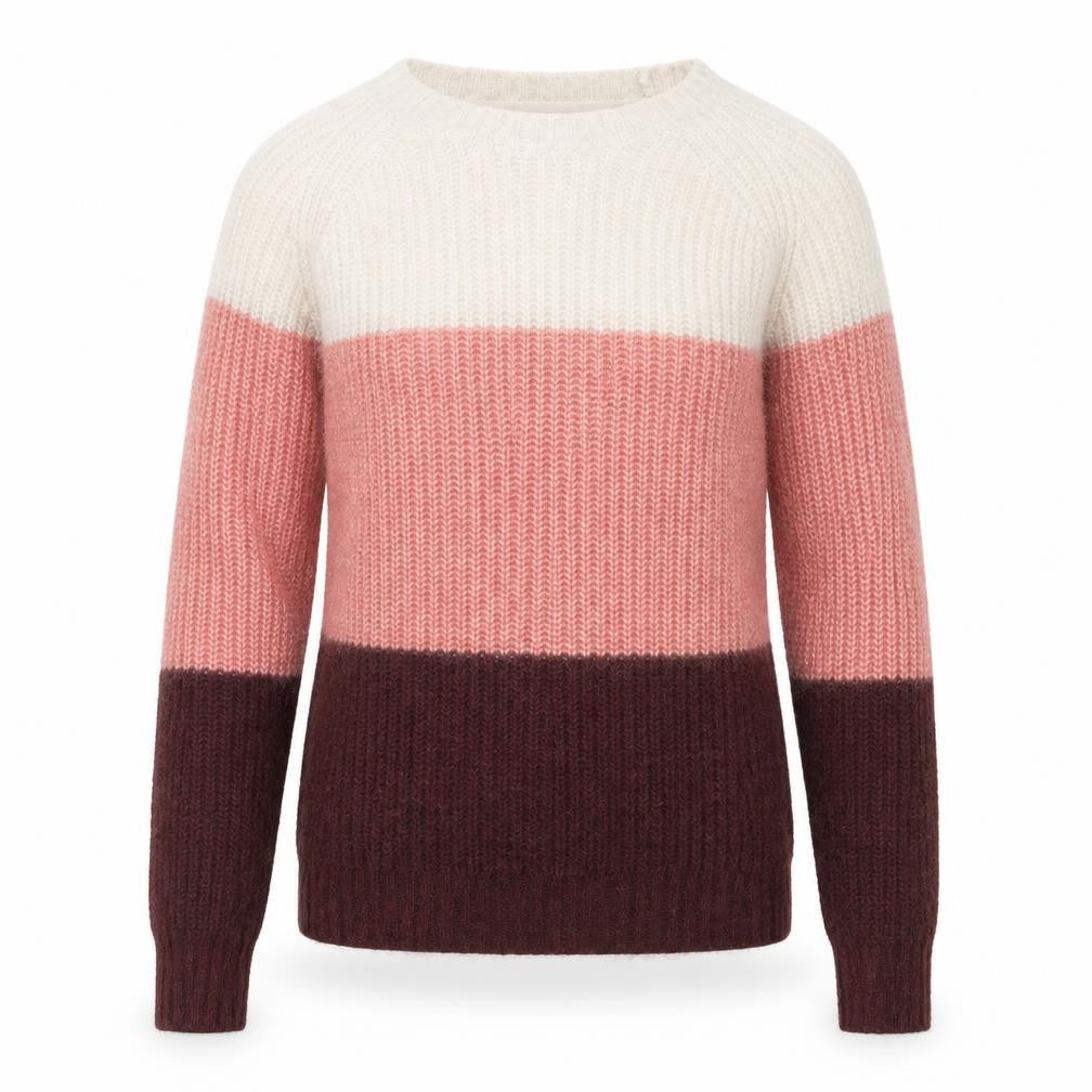 FatFace Women's Multicoloured Wool Blend Chunky Knit Jumper Size 6
