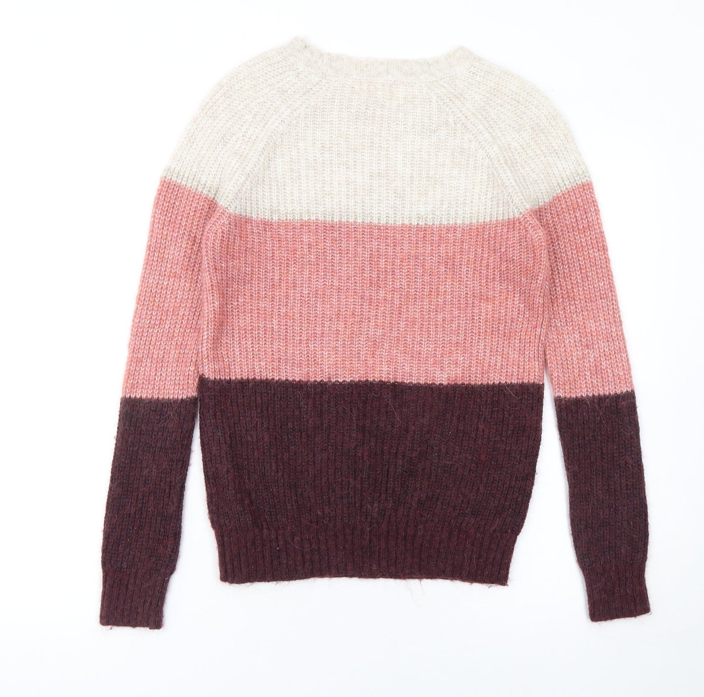 Fat Face Women's Multicoloured Wool Blend Chunky Knit Jumper Size 6