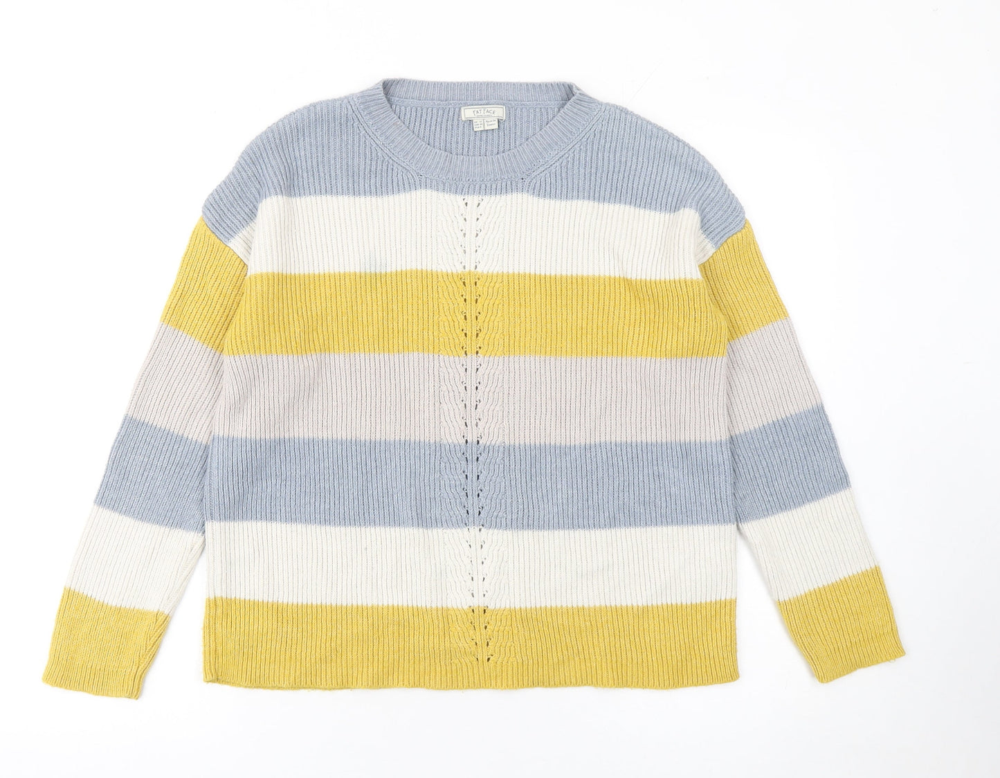 Fat Face Women's Multicoloured Striped Crew Neck Jumper Size 12