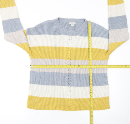 Fat Face Women's Multicoloured Striped Crew Neck Jumper Size 12