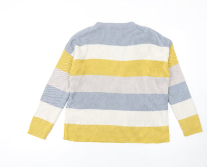 Fat Face Women's Multicoloured Striped Crew Neck Jumper Size 12