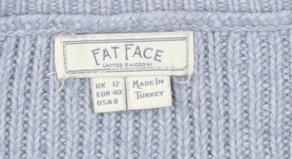 Fat Face Women's Multicoloured Striped Crew Neck Jumper Size 12