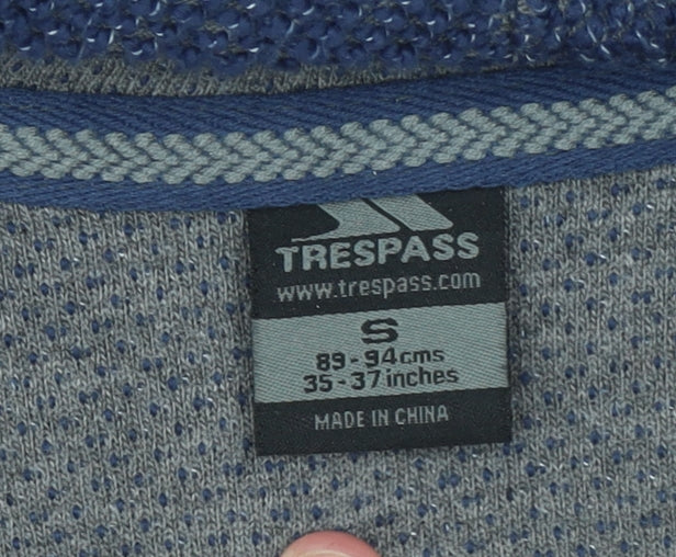 Mens UK Size S Trespass Blue Full Zip Hoodie