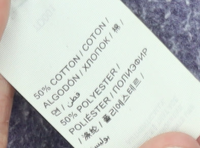 Superdry Women's Purple Full Zip Hoodie Size S Cotton Blend Athletic Print