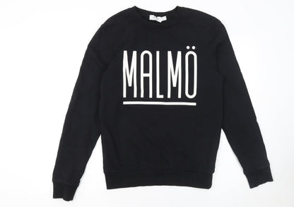 Mens UK Size S Topman Black Pullover Sweatshirt