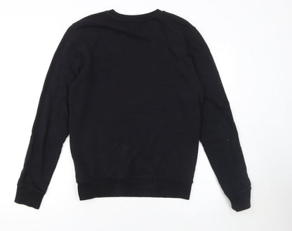Mens UK Size S Topman Black Pullover Sweatshirt