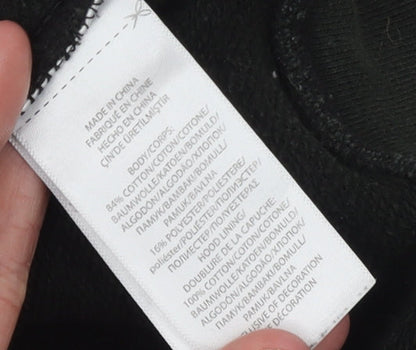 Ralph Lauren Boys Black Pullover Hoodie L 14-16 Years Cotton Fleece