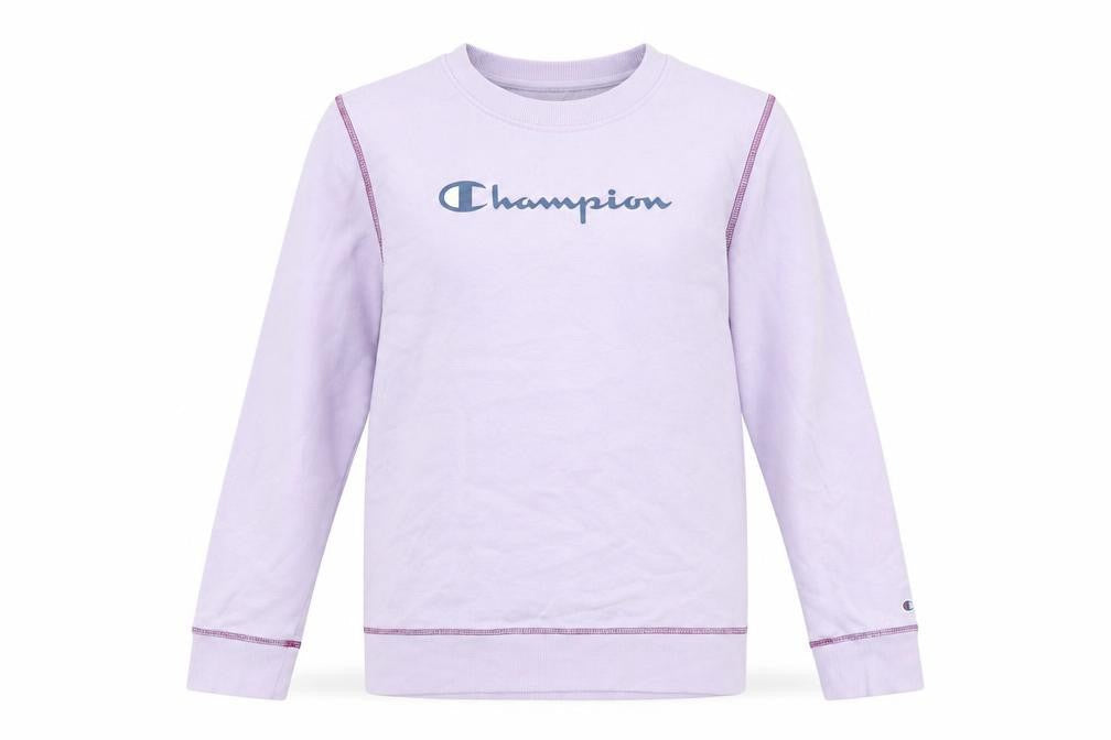 Champion Girls Purple Logo Pullover Sweatshirt L 11-12 Years