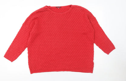 Womens UK Size 14 Warehouse Red Pullover Jumper