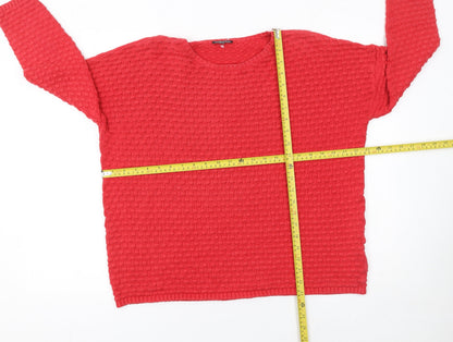 Womens UK Size 14 Warehouse Red Pullover Jumper