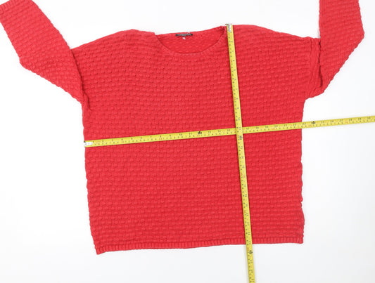 Womens UK Size 14 Warehouse Red Pullover Jumper
