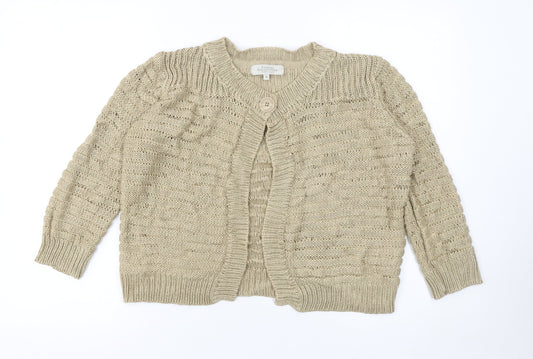 Debenhams Women’s Beige Open-Knit Cardigan Size 16