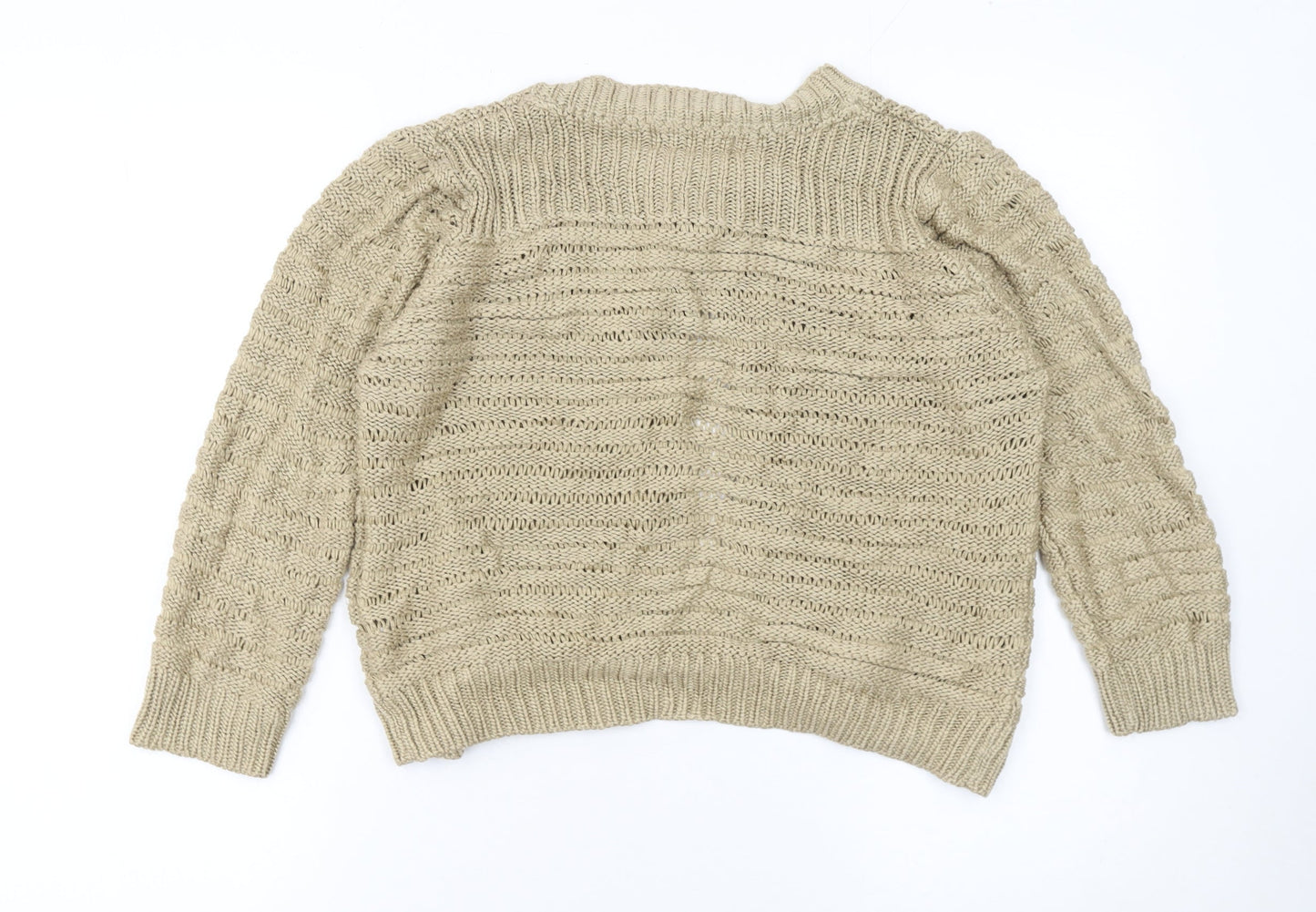 Womens UK Size 16 Debenhams Beige Cardigan Jumper