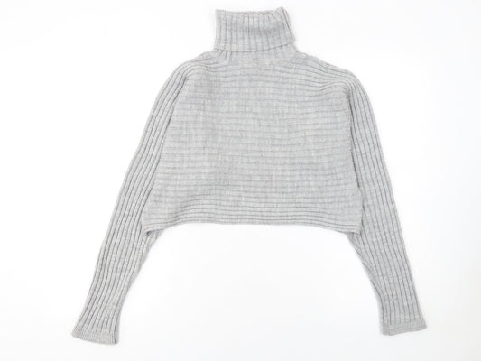 Womens UK Size M New Look Grey Pullover Jumper