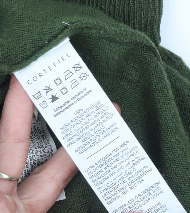 Womens UK Size S Cortefiel Green Pullover Jumper
