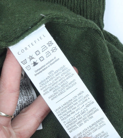 Womens UK Size S Cortefiel Green Pullover Jumper