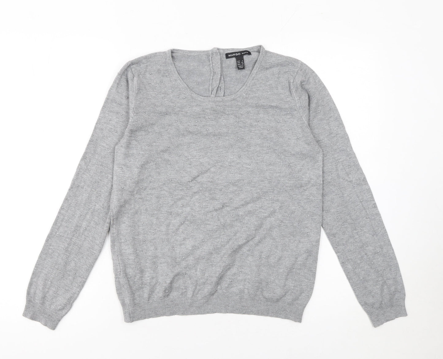 Womens UK Size S Mango Grey Pullover Jumper