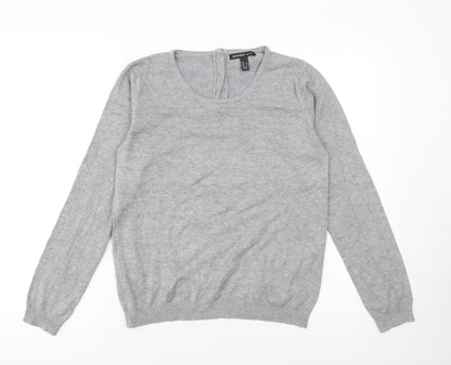Womens UK Size S Mango Grey Pullover Jumper