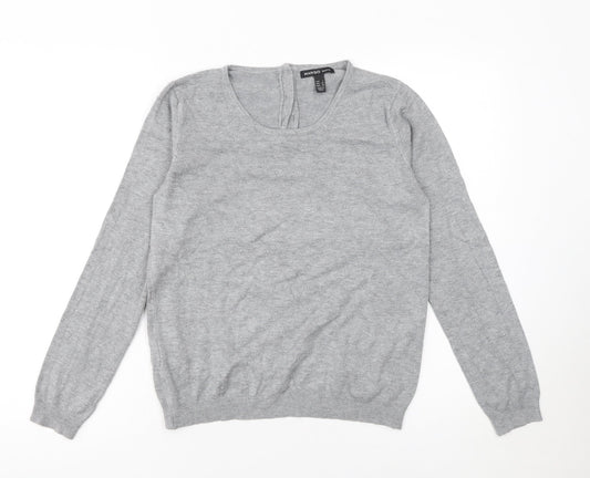 Womens UK Size S Mango Grey Pullover Jumper