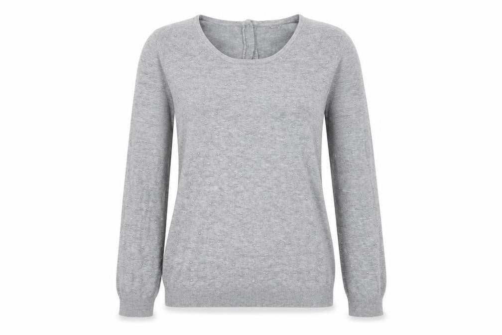 Womens UK Size S Mango Grey Pullover Jumper