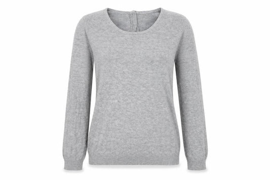 Womens UK Size S Mango Grey Pullover Jumper