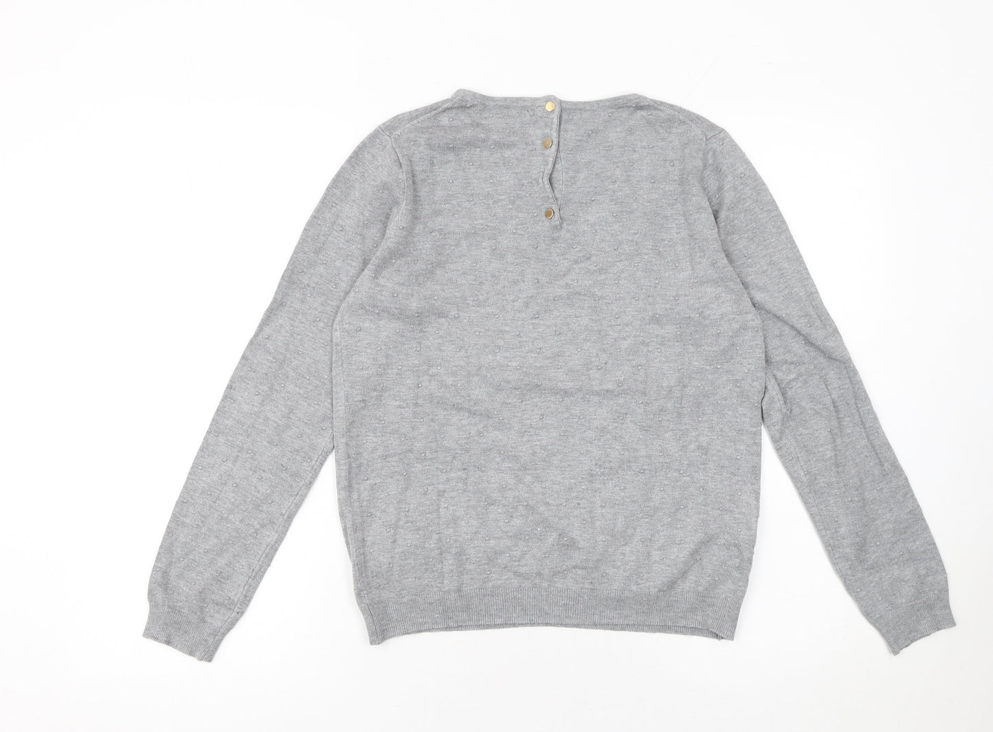 Womens UK Size S Mango Grey Pullover Jumper