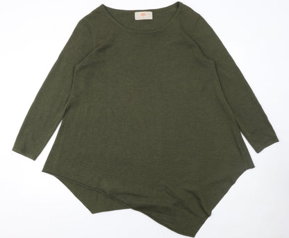Womens UK Size S Ginger Toby Green Pullover Jumper