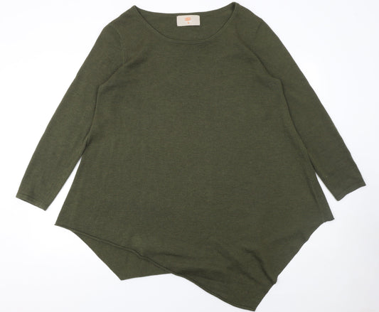 Womens UK Size S Ginger Toby Green Pullover Jumper