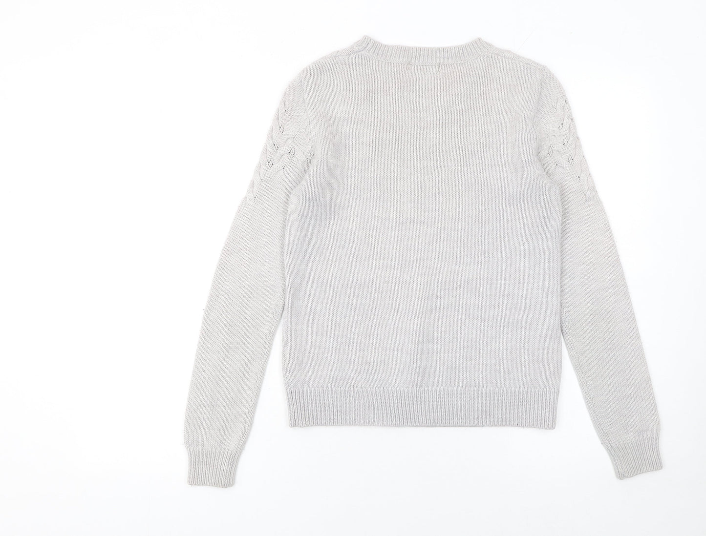 Womens UK Size 8 Pied A Terre Grey Pullover Jumper