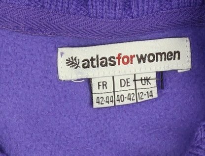 Womens UK Size 12-14 Atlas For Women Purple Pullover Sweatshirt