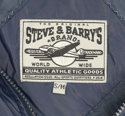 Mens UK Size S Steve & Barry's Blue Bomber Jacket