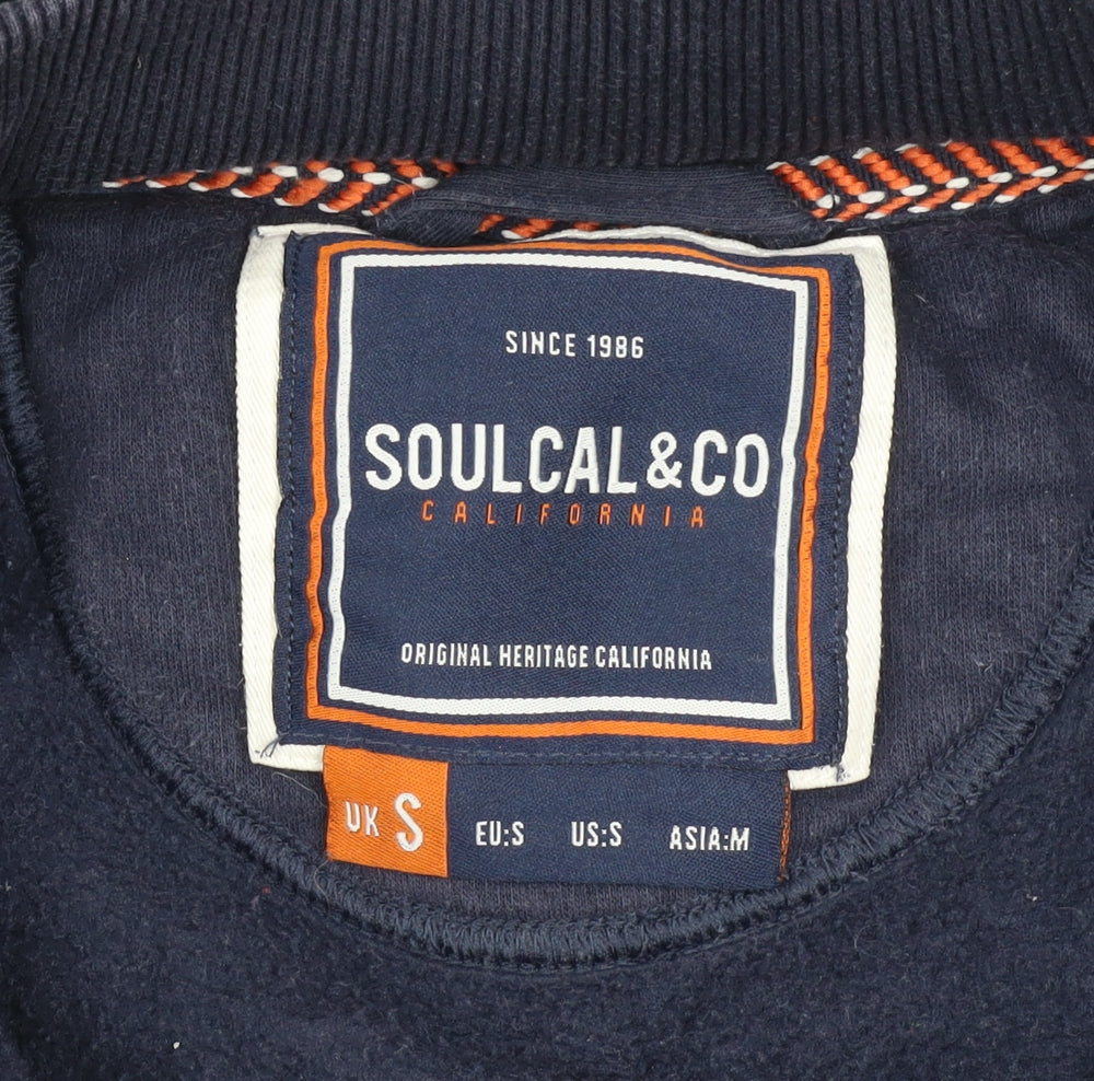 Mens UK Size S SoulCal & Co Blue Casual Walking Jacket