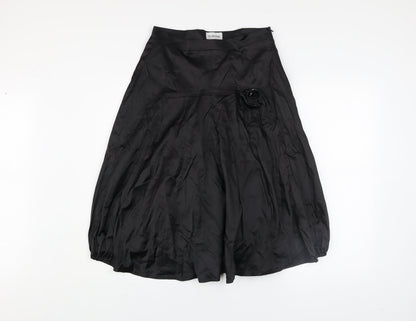 Zorbé Womens Black Size 8 Midi Bubble Hem Skirt Formal Party