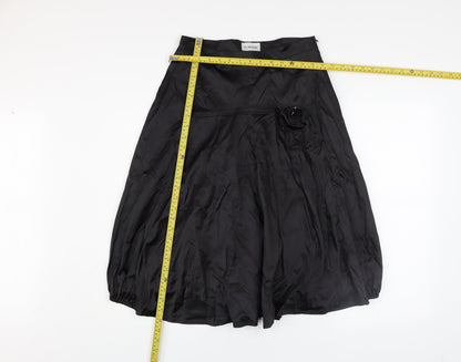 Zorbé Womens Black Size 8 Midi Bubble Hem Skirt Formal Party
