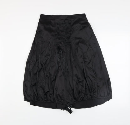 Zorbé Womens Black Size 8 Midi Bubble Hem Skirt Formal Party