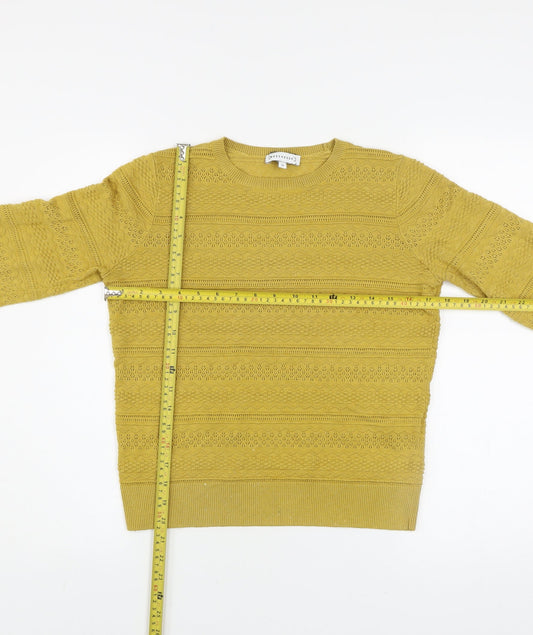 Womens UK Size 12 Warehouse Yellow Pullover Jumper