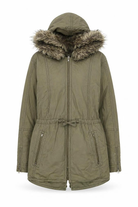 Womens UK Size L Gap Green Parka Coat