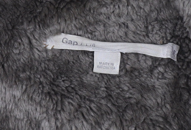 Gap Women’s Green Fur Trim Parka Coat L Hooded Cotton Winter Jacket